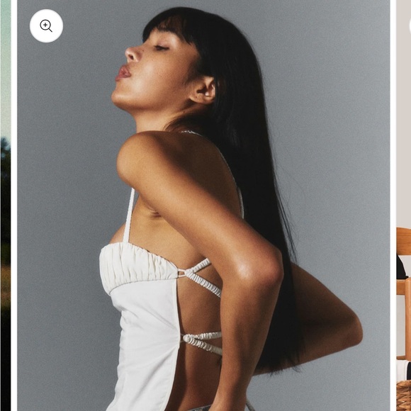 Tae Park Tops - TAE PARK Scrunchie Apron Top